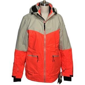 Killtec Brt Orange Tan Insulated Teflon EcoElite Waterproof Jacket Women 12 NWT